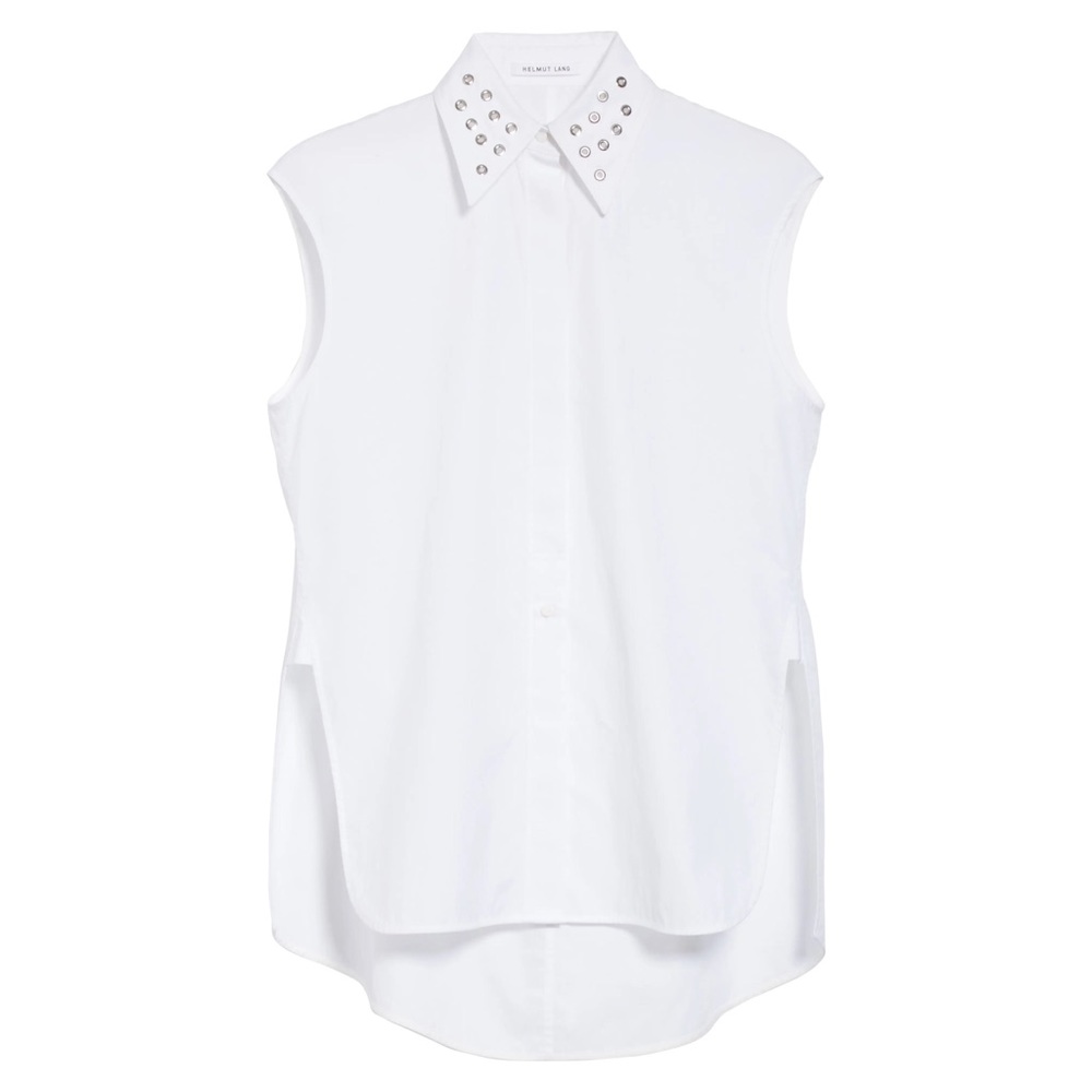 NWT Helmut Lang sleeveless shirt with grommets